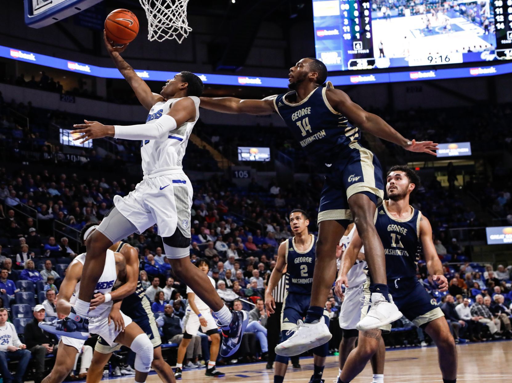 Billikens take on George Washington Colonials